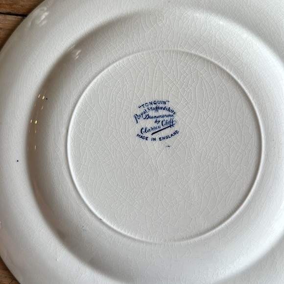 Royal Staffordshire Tonquin Blue Salad/Lunch Plate set of four - Picture 11 of 13